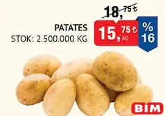 PATATES KG fiyat ve kampanya bilgisi